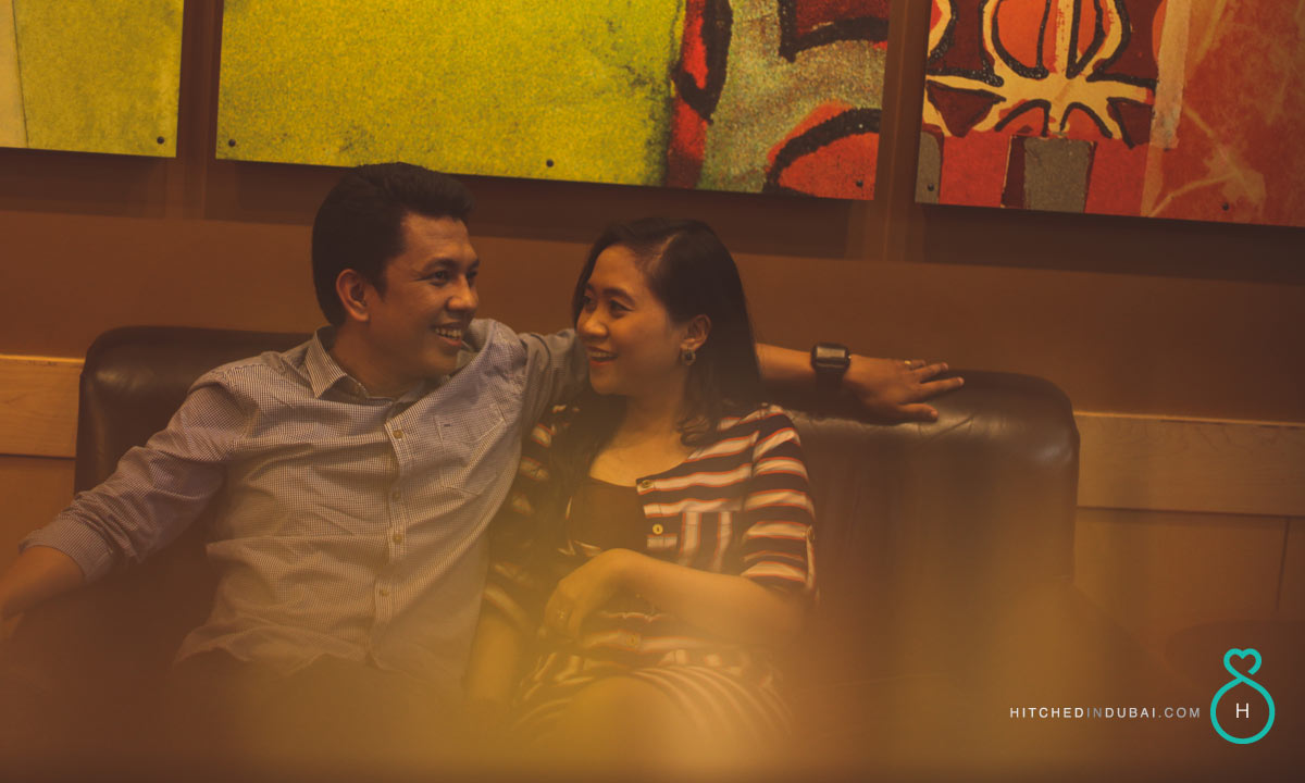 prewedding shoot at Starbucks Cafe Dubai