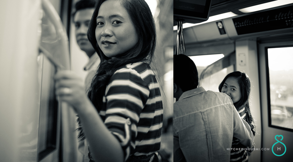 photoshoot inside dubai metro