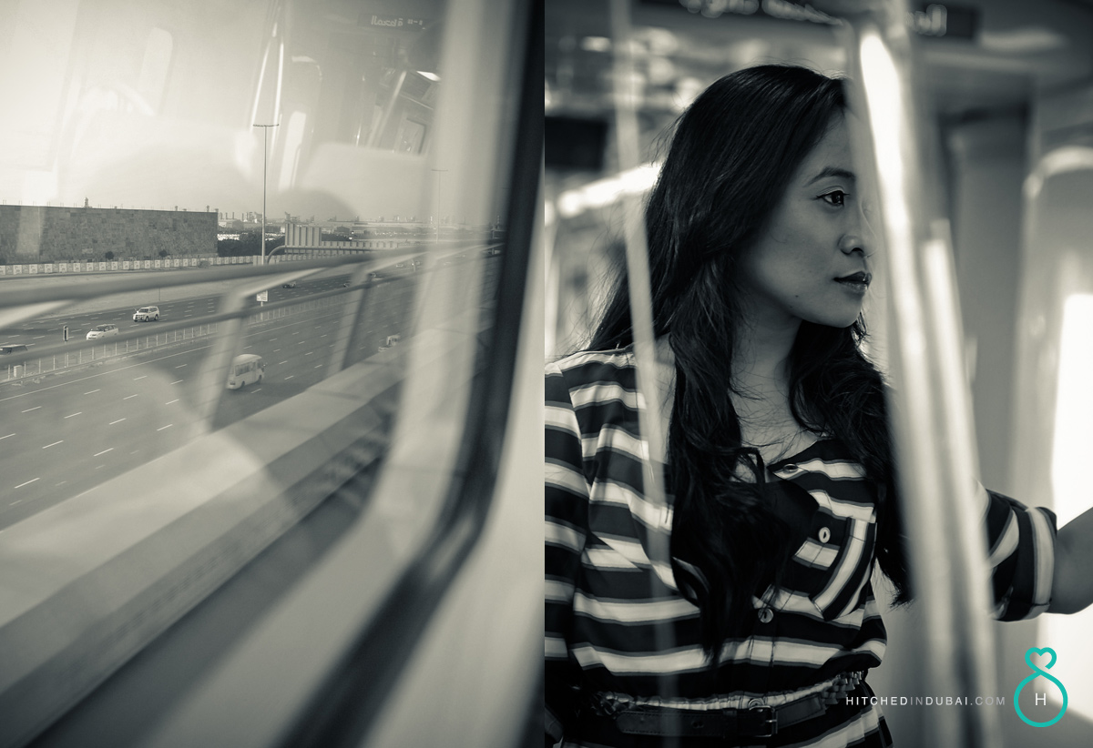 photoshoot inside dubai metro