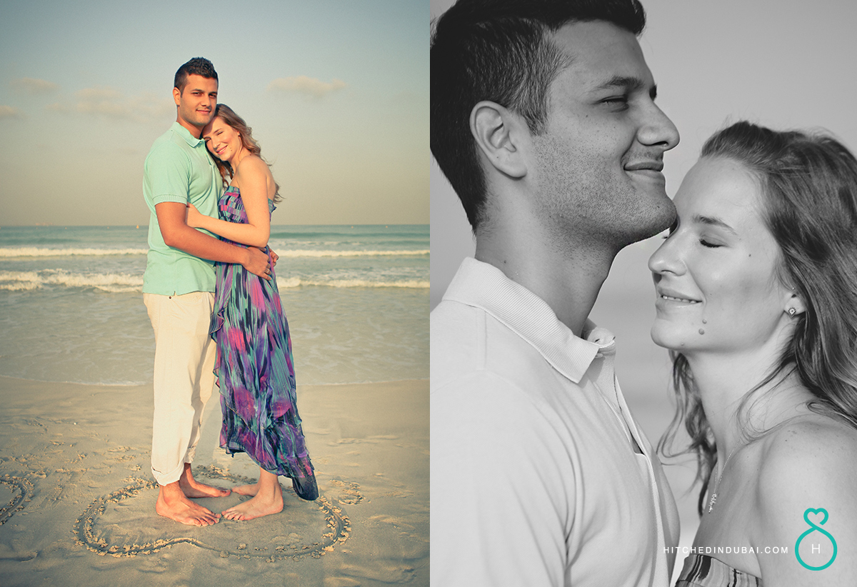 beach prenup photos in dubai