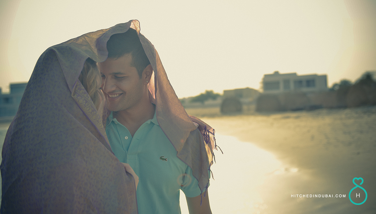 beach prenup photos in dubai
