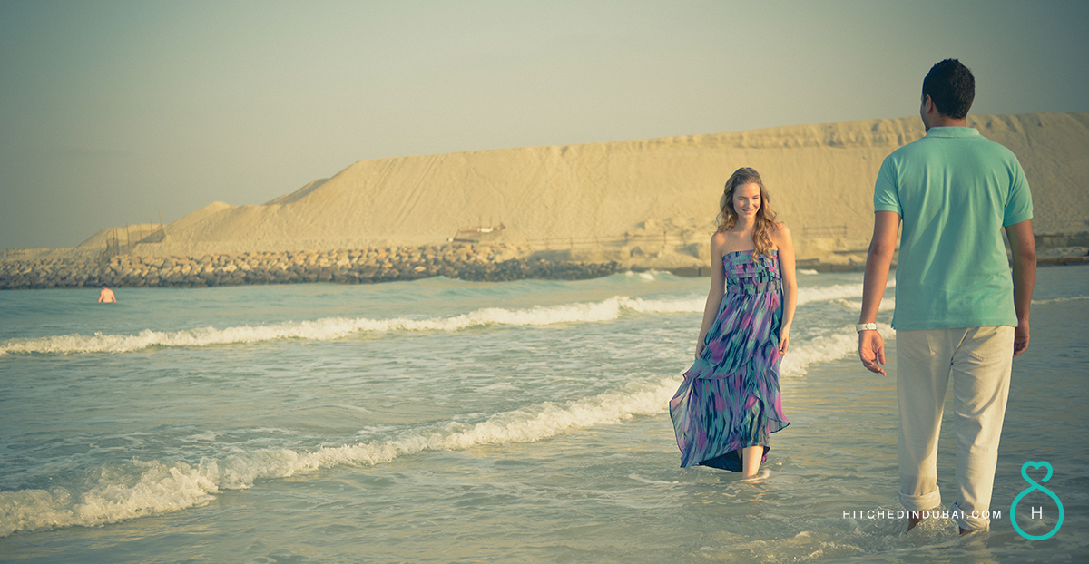 beach prenup photos in dubai